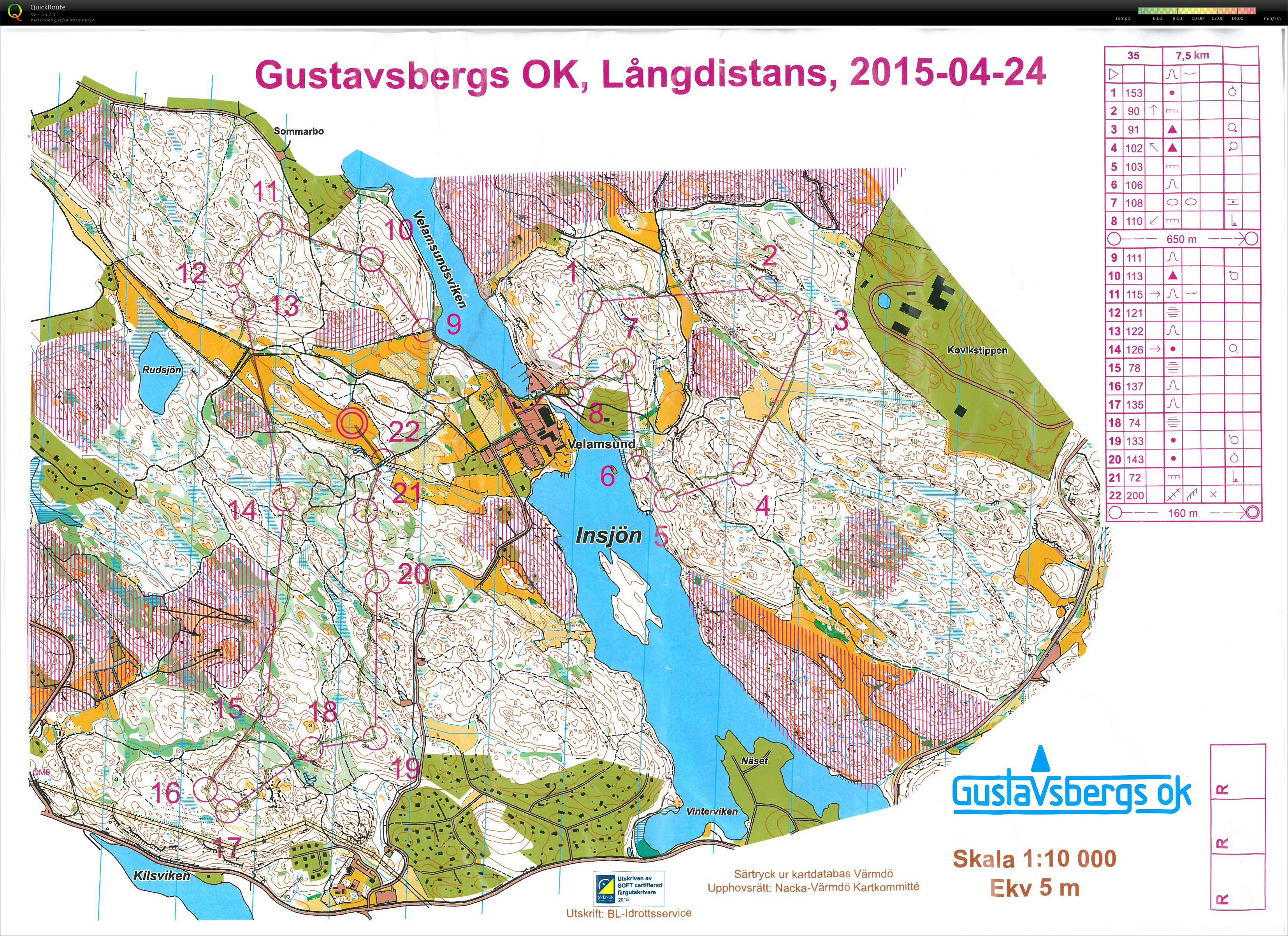 Gustavsberg lång (ÖM9) (25/04/2015)