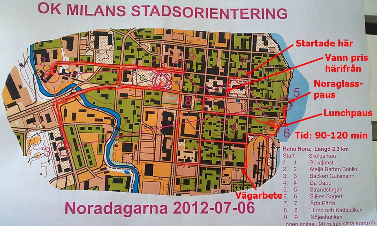 Nora Stadsorientering (06.07.2012)